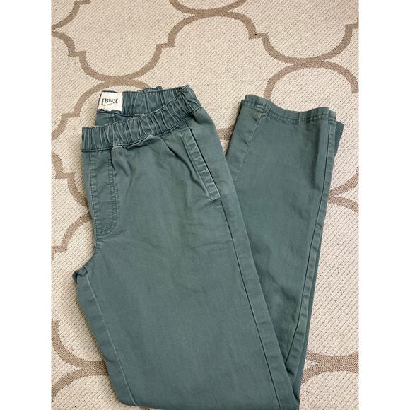 Pact organic cotton pull on elastic waistband chino pants pockets, size small - Picture 1 of 14